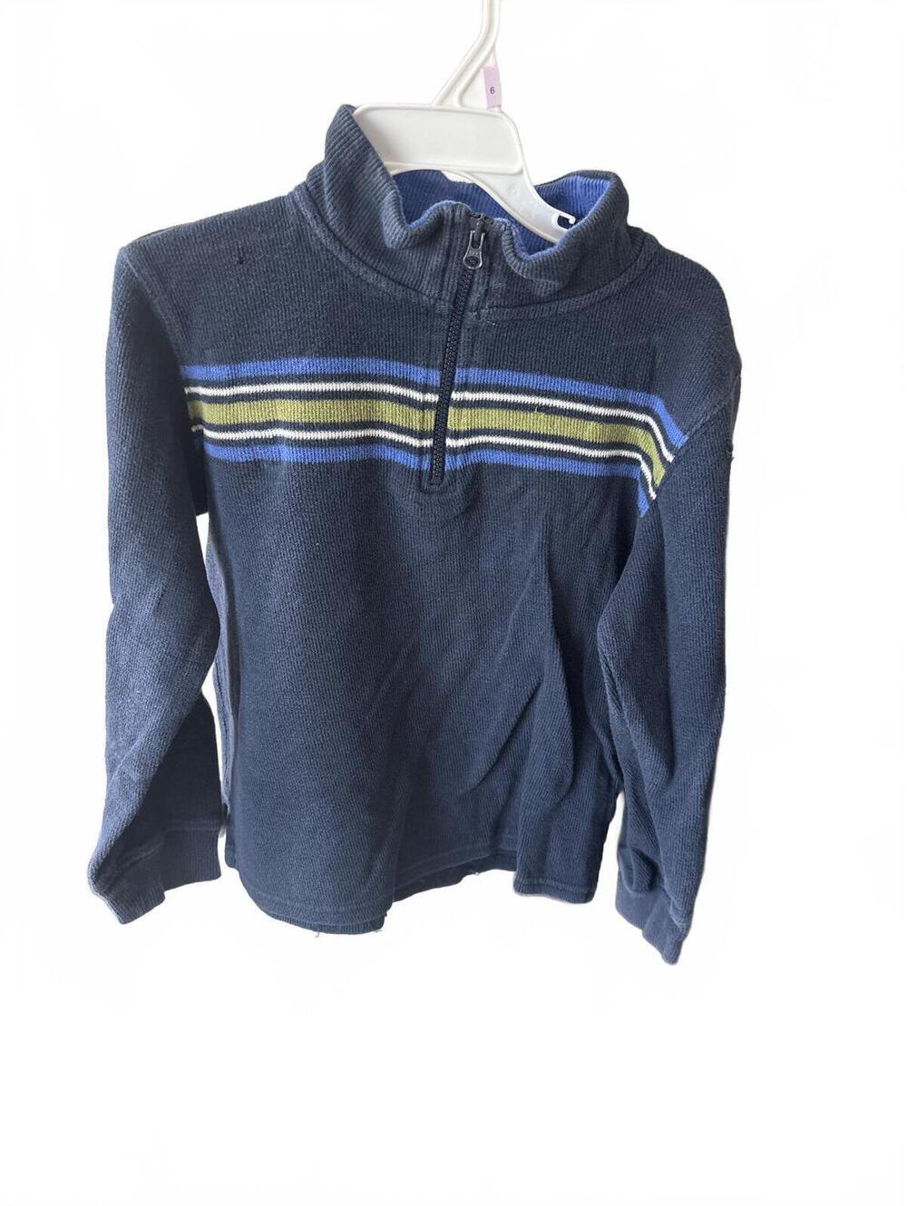 Sonoma Life + Style Kids Navy Quarter Zip Pullover Sweater Size M 5 6 Boys kids